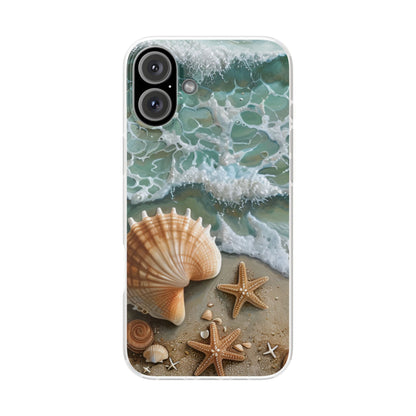 Seafoam & Shells Flexi Case For Apple iphone & Samsung Galaxy - Ruppy's Creations