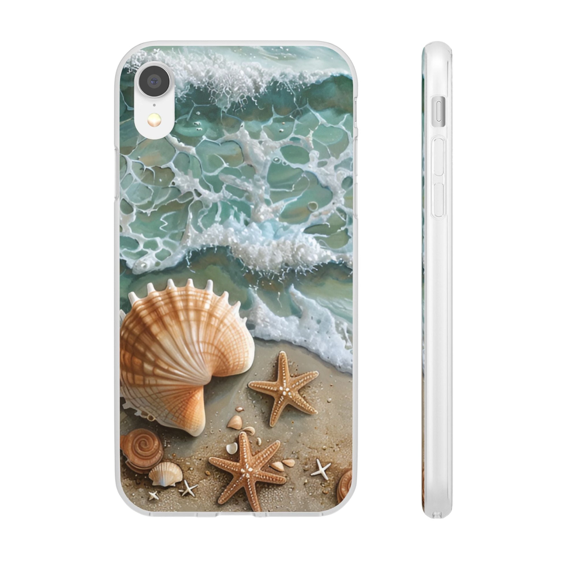 Seafoam & Shells Flexi Case For Apple iphone & Samsung Galaxy - Ruppy's Creations