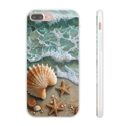 Seafoam & Shells Flexi Case For Apple iphone & Samsung Galaxy - Ruppy's Creations