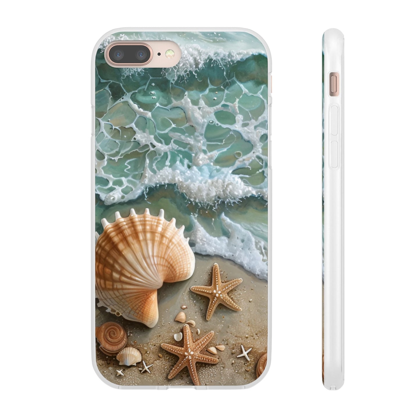 Seafoam & Shells Flexi Case For Apple iphone & Samsung Galaxy - Ruppy's Creations