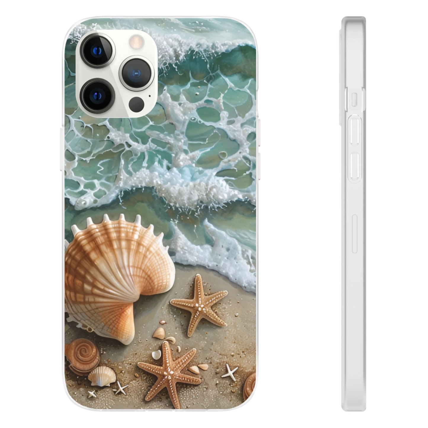 Seafoam & Shells Flexi Case For Apple iphone & Samsung Galaxy - Ruppy's Creations