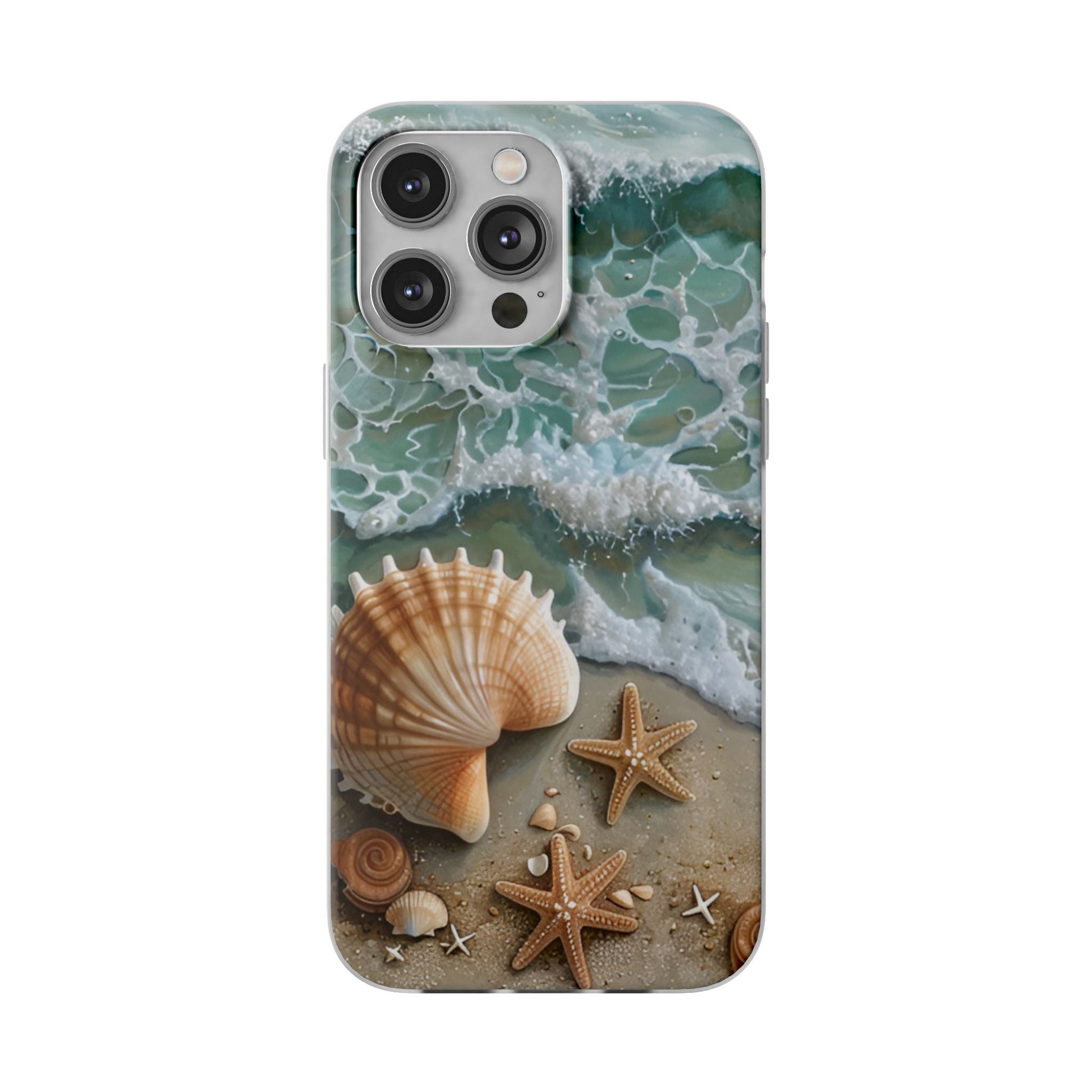 Seafoam & Shells Flexi Case For Apple iphone & Samsung Galaxy - Ruppy's Creations