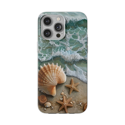 Seafoam & Shells Flexi Case For Apple iphone & Samsung Galaxy - Ruppy's Creations