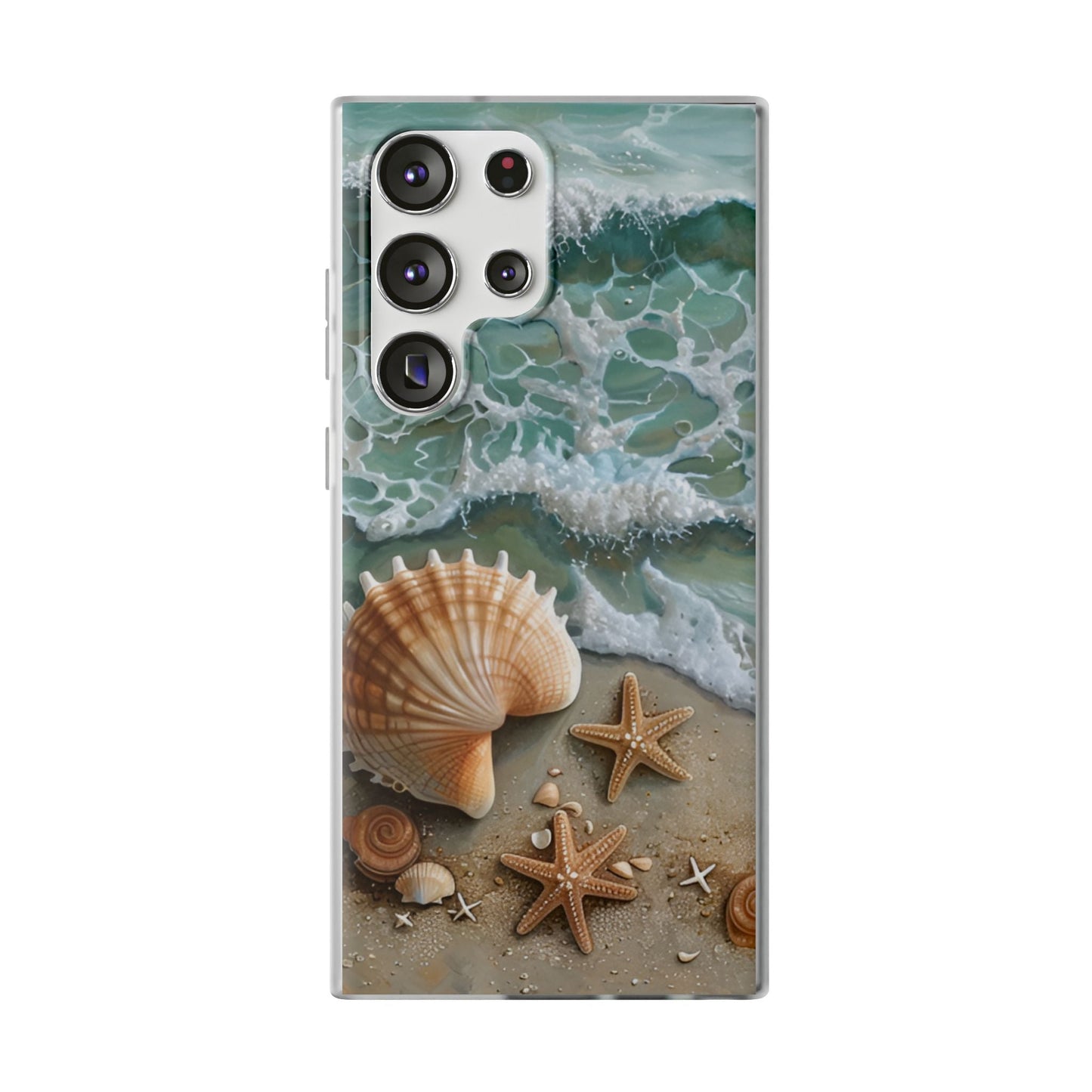 Seafoam & Shells Flexi Case For Apple iphone & Samsung Galaxy - Ruppy's Creations