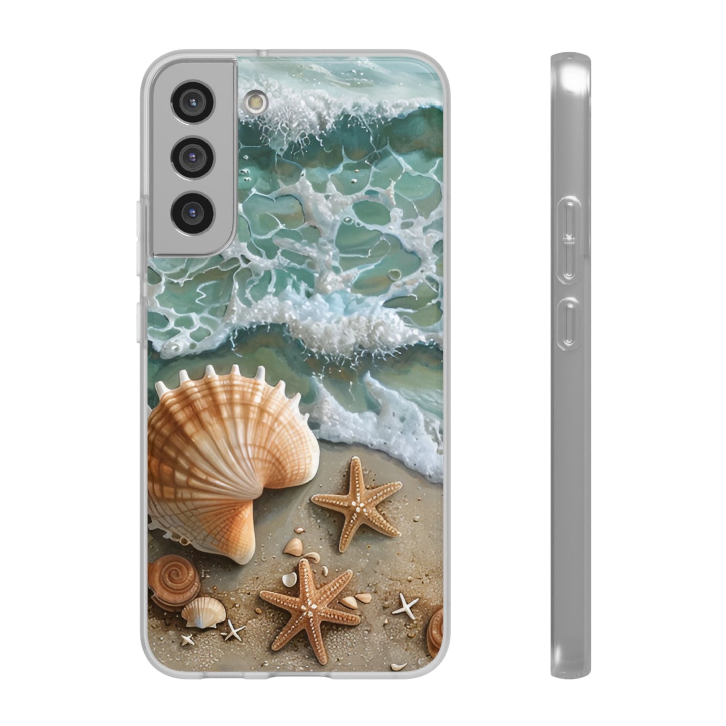 Seafoam & Shells Flexi Case For Apple iphone & Samsung Galaxy - Ruppy's Creations