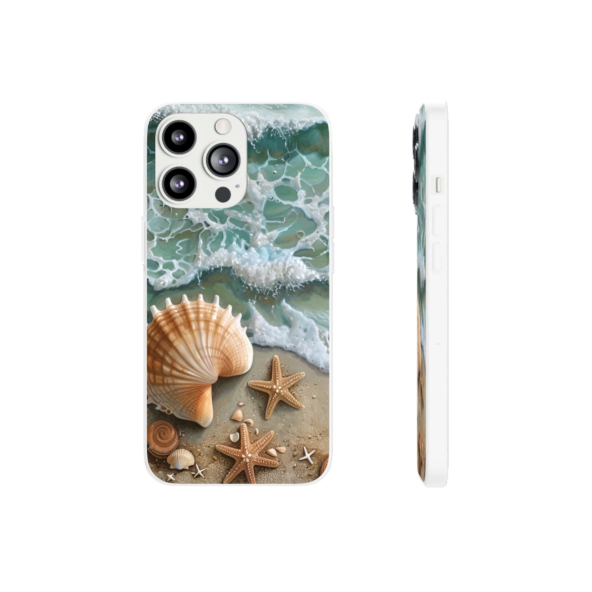 Seafoam & Shells Flexi Case For Apple iphone & Samsung Galaxy - Ruppy's Creations