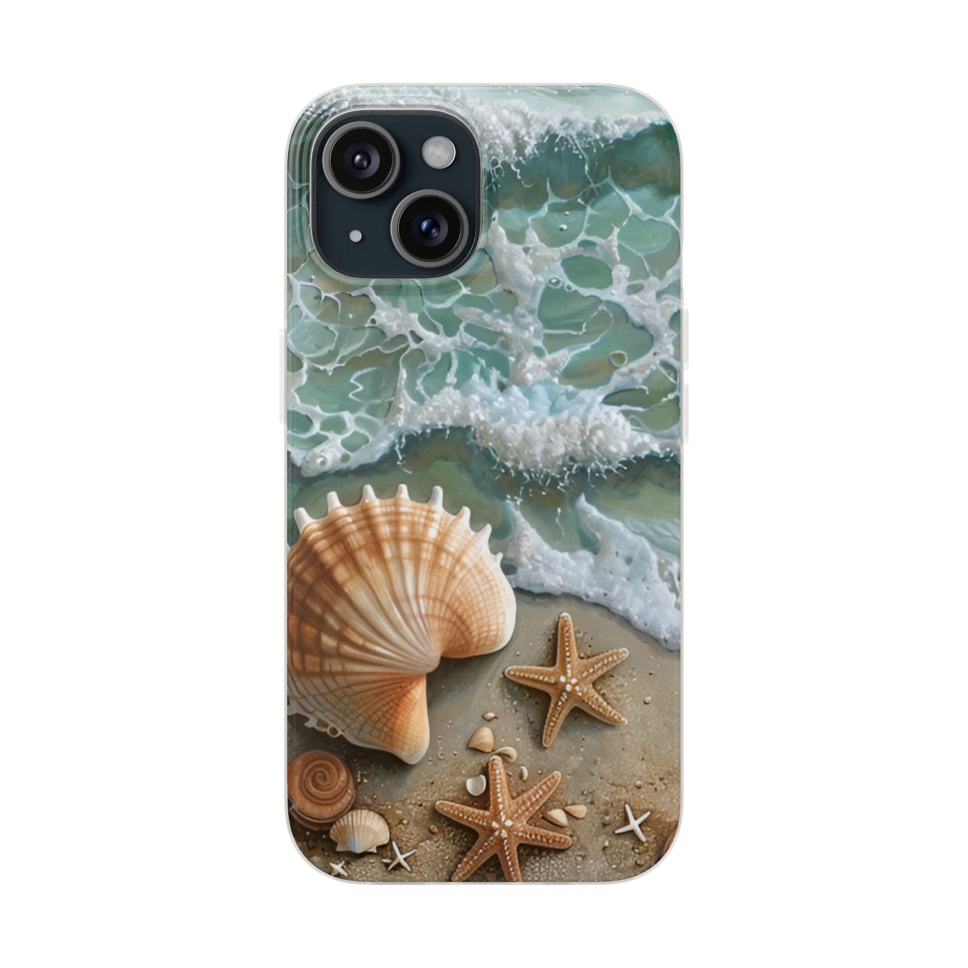 Seafoam & Shells Flexi Case For Apple iphone & Samsung Galaxy - Ruppy's Creations