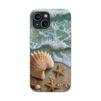 Seafoam & Shells Flexi Case For Apple iphone & Samsung Galaxy - Ruppy's Creations