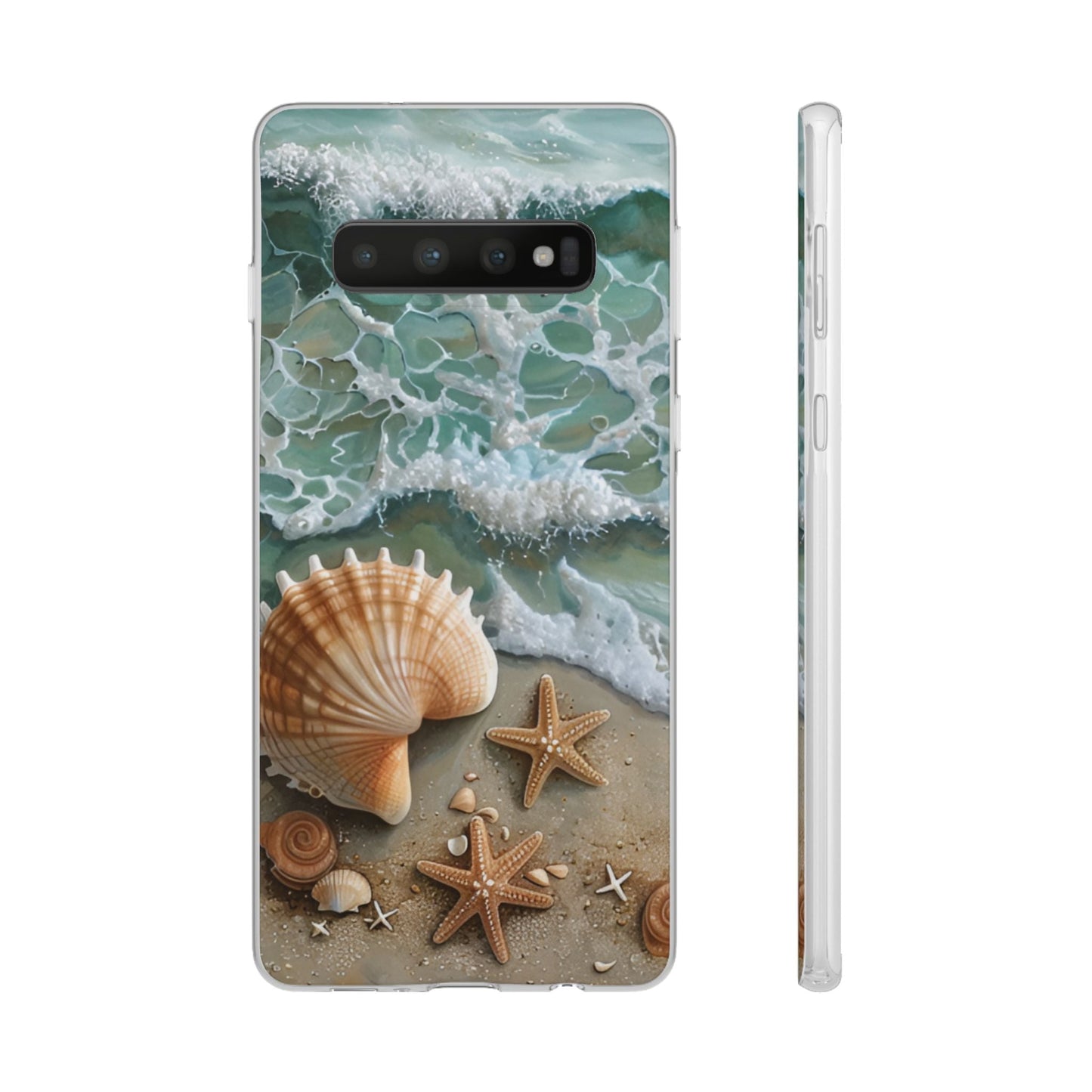 Seafoam & Shells Flexi Case For Apple iphone & Samsung Galaxy - Ruppy's Creations