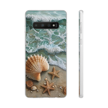 Seafoam & Shells Flexi Case For Apple iphone & Samsung Galaxy - Ruppy's Creations