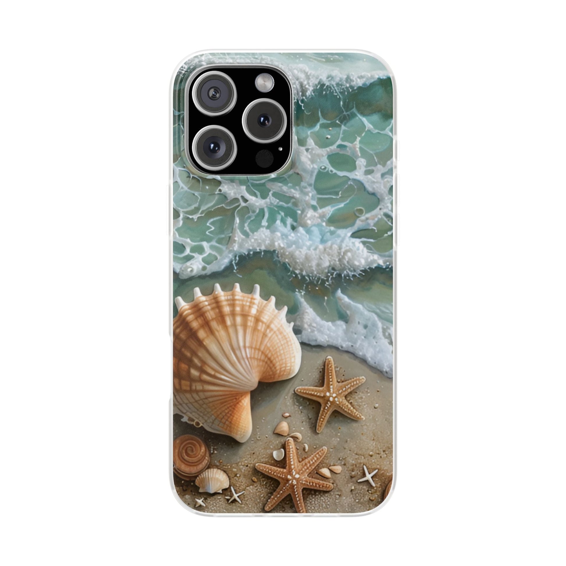 Seafoam & Shells Flexi Case For Apple iphone & Samsung Galaxy - Ruppy's Creations