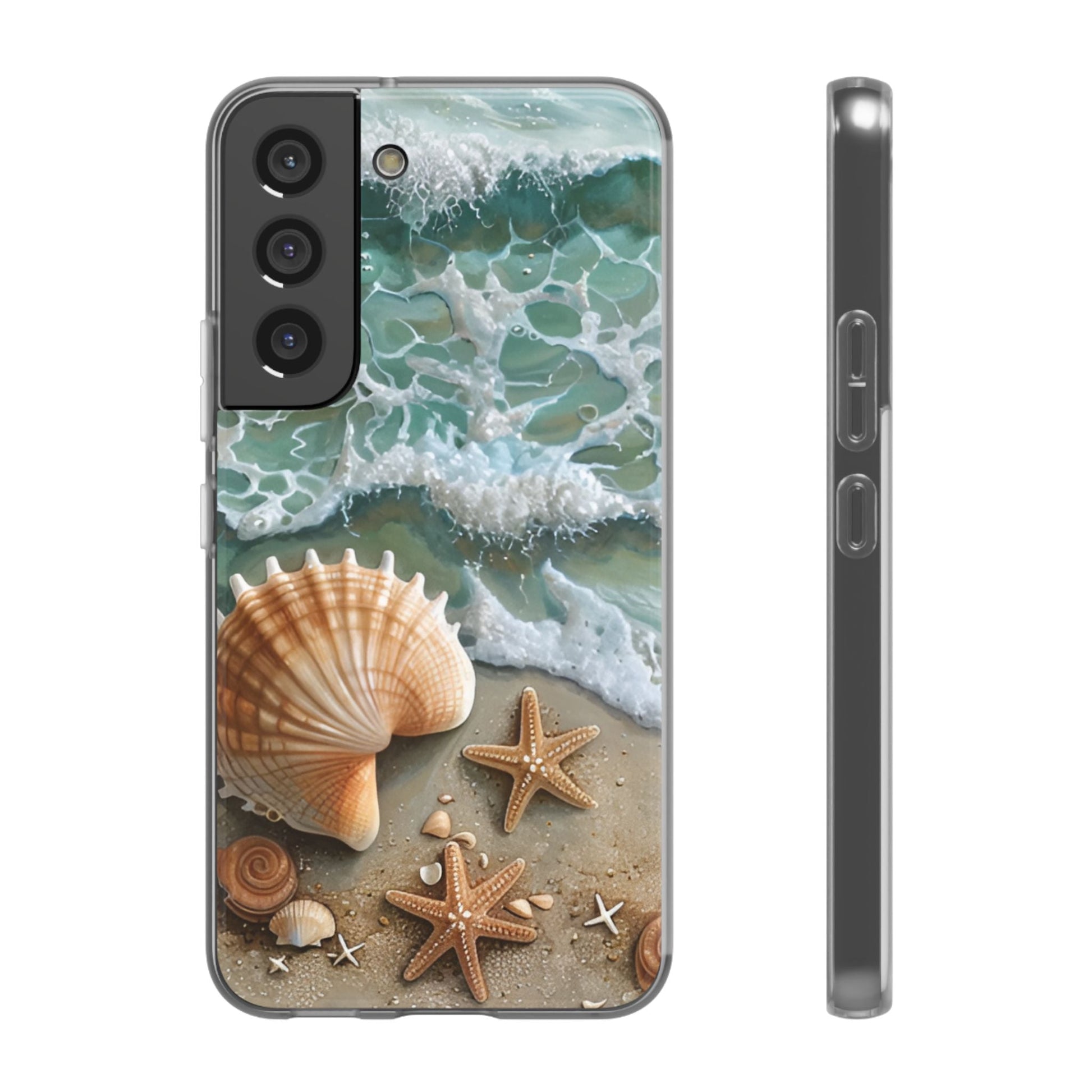 Seafoam & Shells Flexi Case For Apple iphone & Samsung Galaxy - Ruppy's Creations