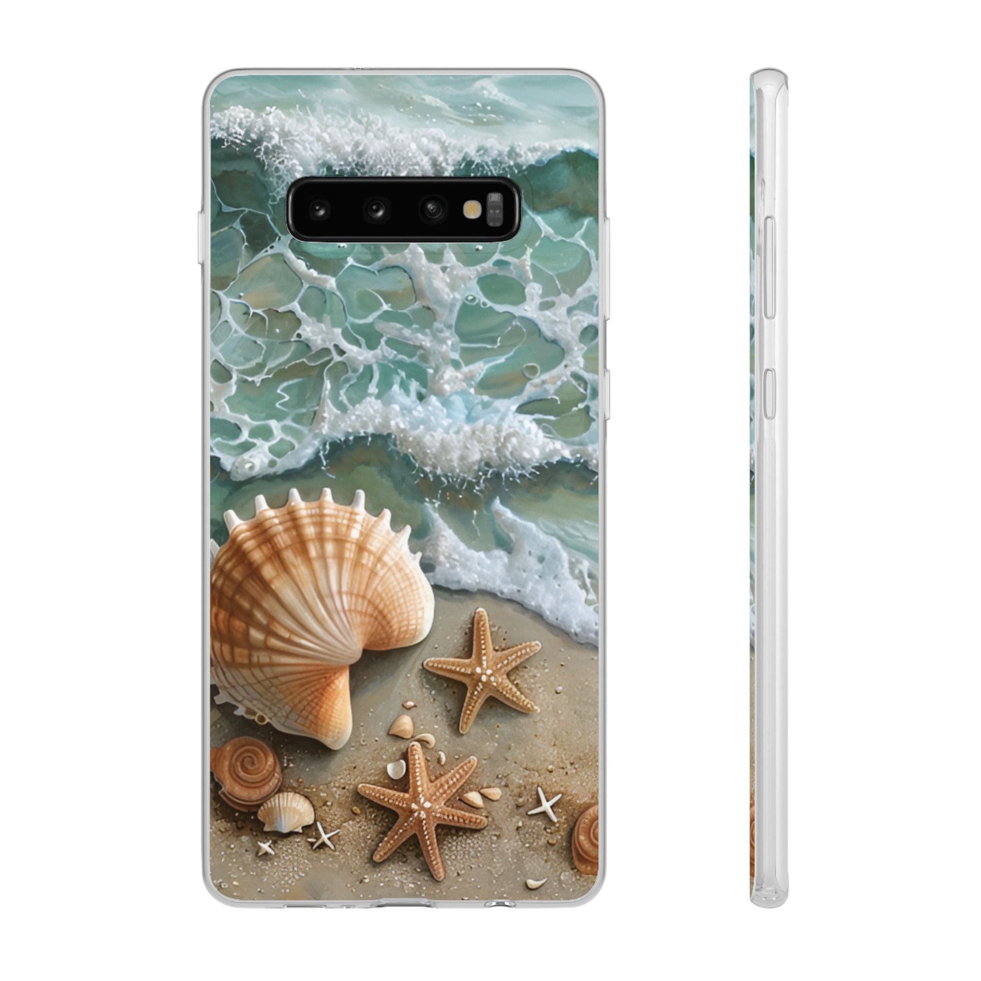 Seafoam & Shells Flexi Case For Apple iphone & Samsung Galaxy - Ruppy's Creations