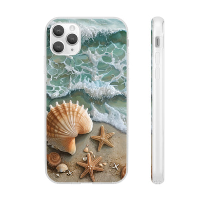 Seafoam & Shells Flexi Case For Apple iphone & Samsung Galaxy - Ruppy's Creations