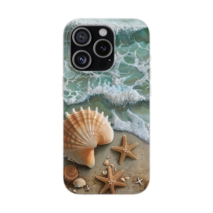 Seafoam & Shells Flexi Case For Apple iphone & Samsung Galaxy - Ruppy's Creations