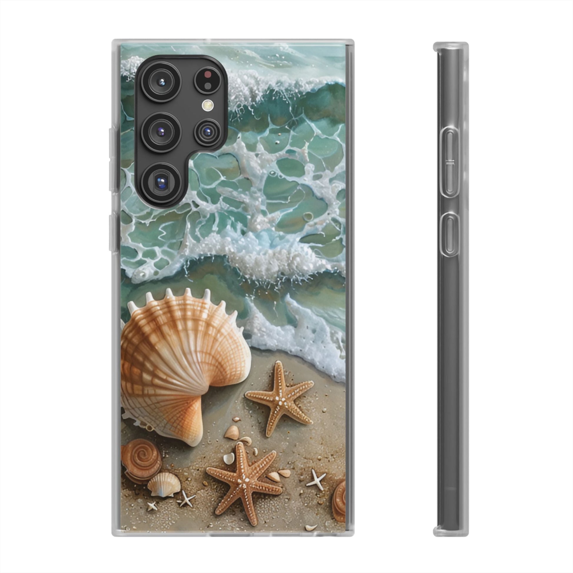 Seafoam & Shells Flexi Case For Apple iphone & Samsung Galaxy - Ruppy's Creations