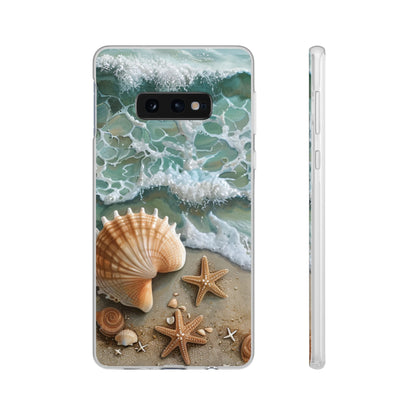 Seafoam & Shells Flexi Case For Apple iphone & Samsung Galaxy - Ruppy's Creations