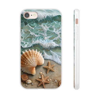 Seafoam & Shells Flexi Case For Apple iphone & Samsung Galaxy - Ruppy's Creations