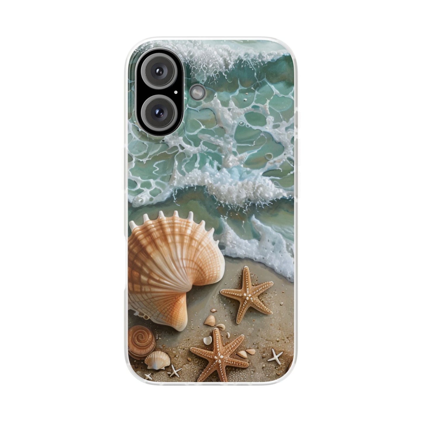 Seafoam & Shells Flexi Case For Apple iphone & Samsung Galaxy - Ruppy's Creations