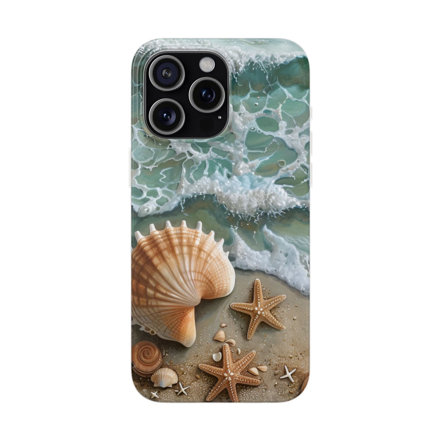 Seafoam & Shells Flexi Case For Apple iphone & Samsung Galaxy - Ruppy's Creations