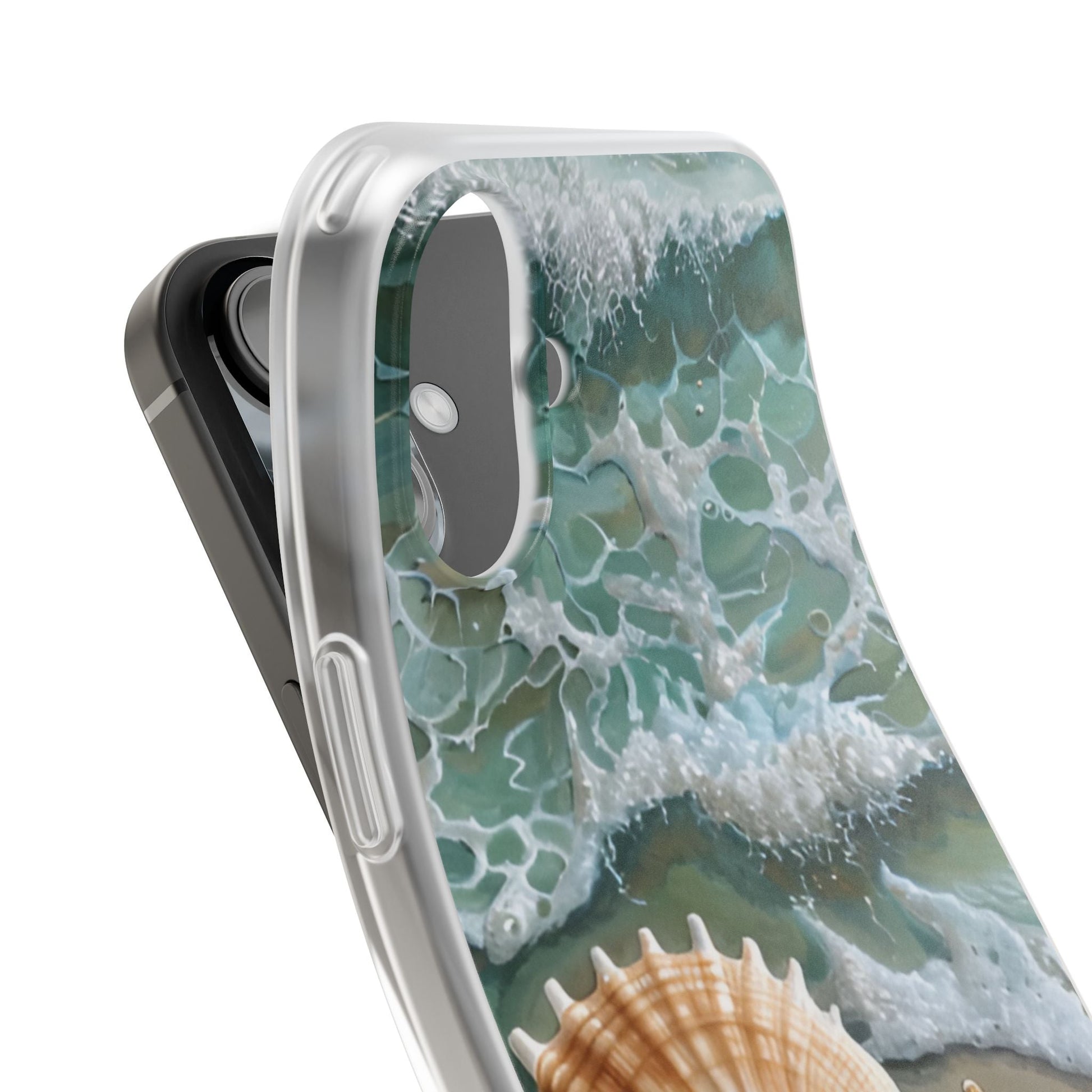 Seafoam & Shells Flexi Case For Apple iphone & Samsung Galaxy - Ruppy's Creations