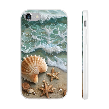 Seafoam & Shells Flexi Case For Apple iphone & Samsung Galaxy - Ruppy's Creations