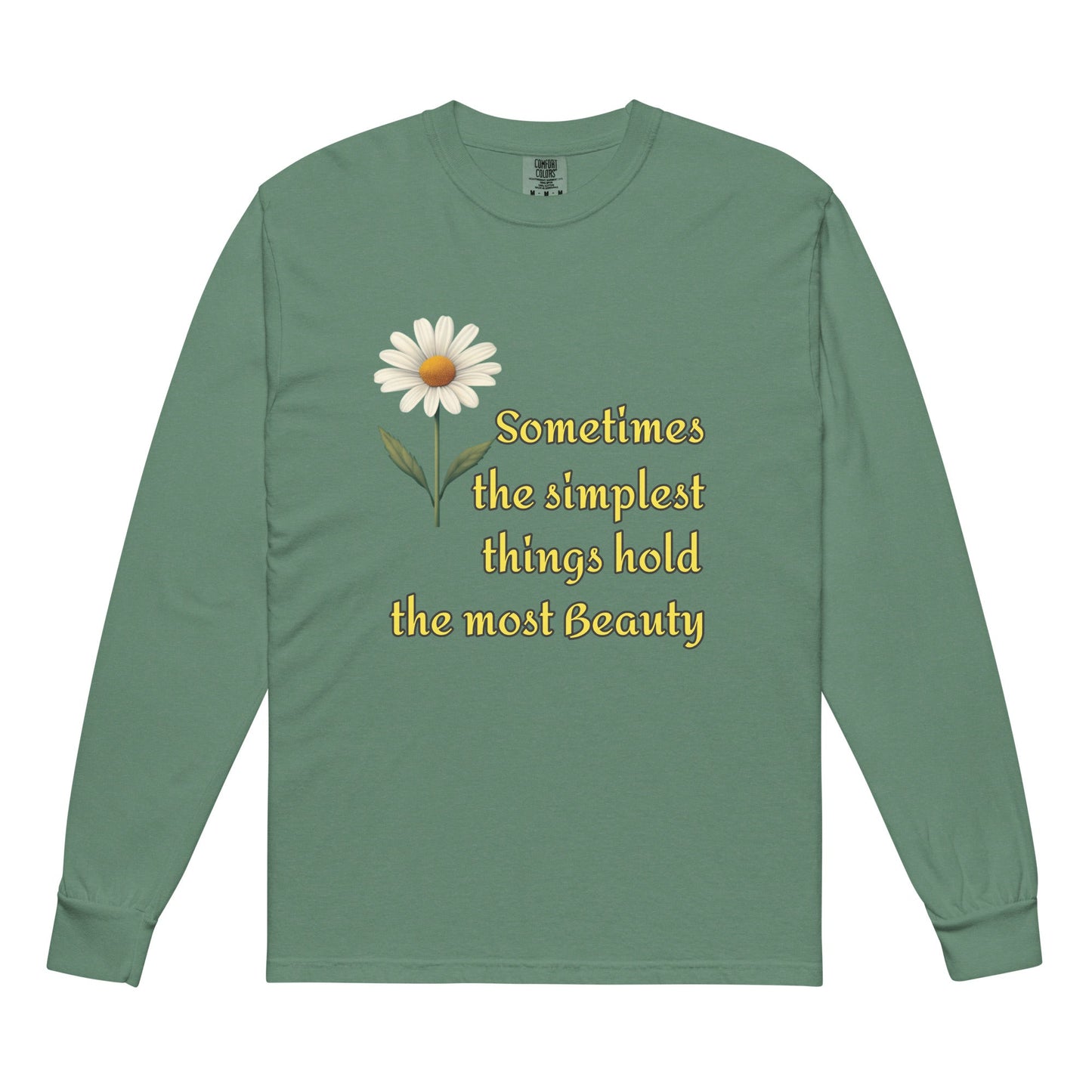 Simple Daisy Heavyweight Long - sleeve Tee - Ruppy's Creations