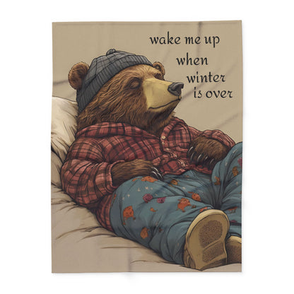 Sleepy Bear Arctic Fleece Blanket - Ruppy's Creations