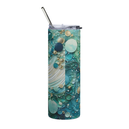 Seafoam Bubbles Stainless steel tumbler