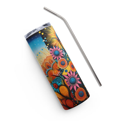 Psychedelic Floral Stainless steel tumbler