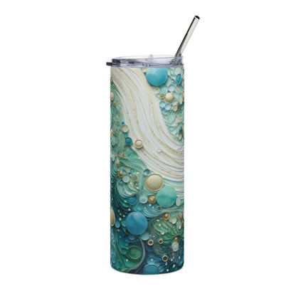 Seafoam Bubbles Stainless steel tumbler