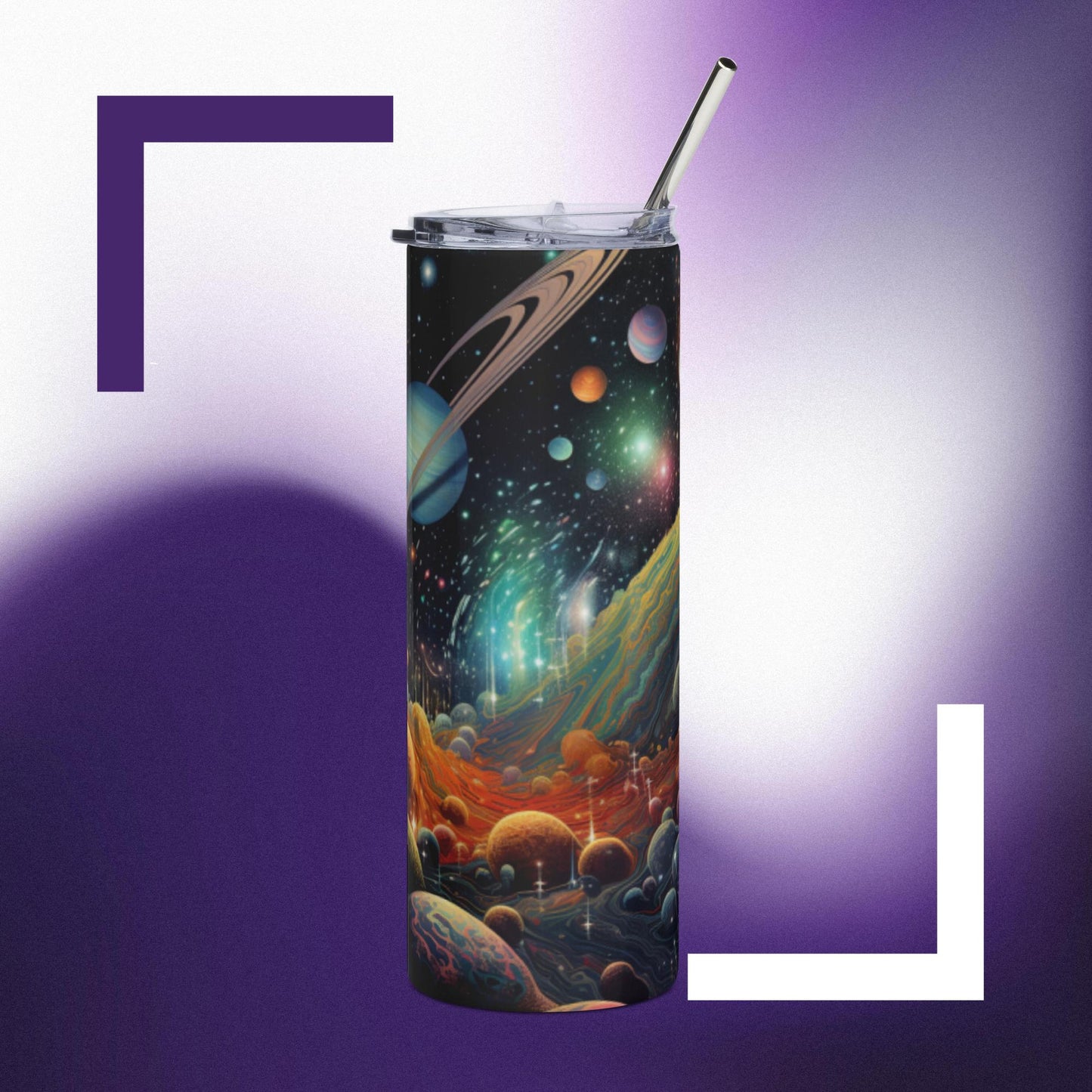 Fantasy Solar System Stainless steel tumbler