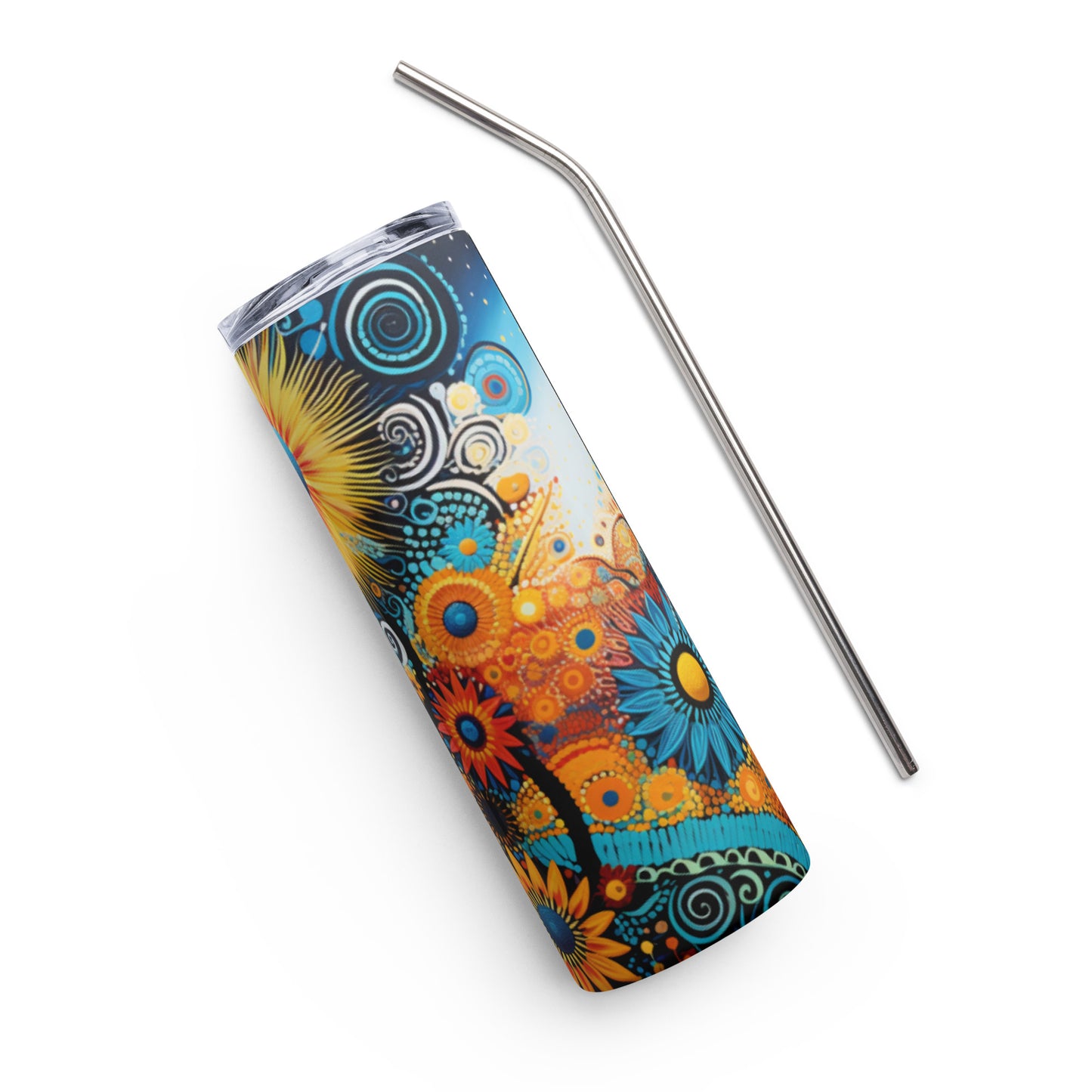 Psychedelic Floral Stainless steel tumbler