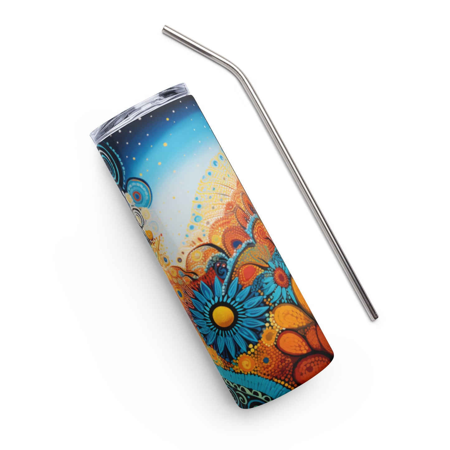 Psychedelic Floral Stainless steel tumbler