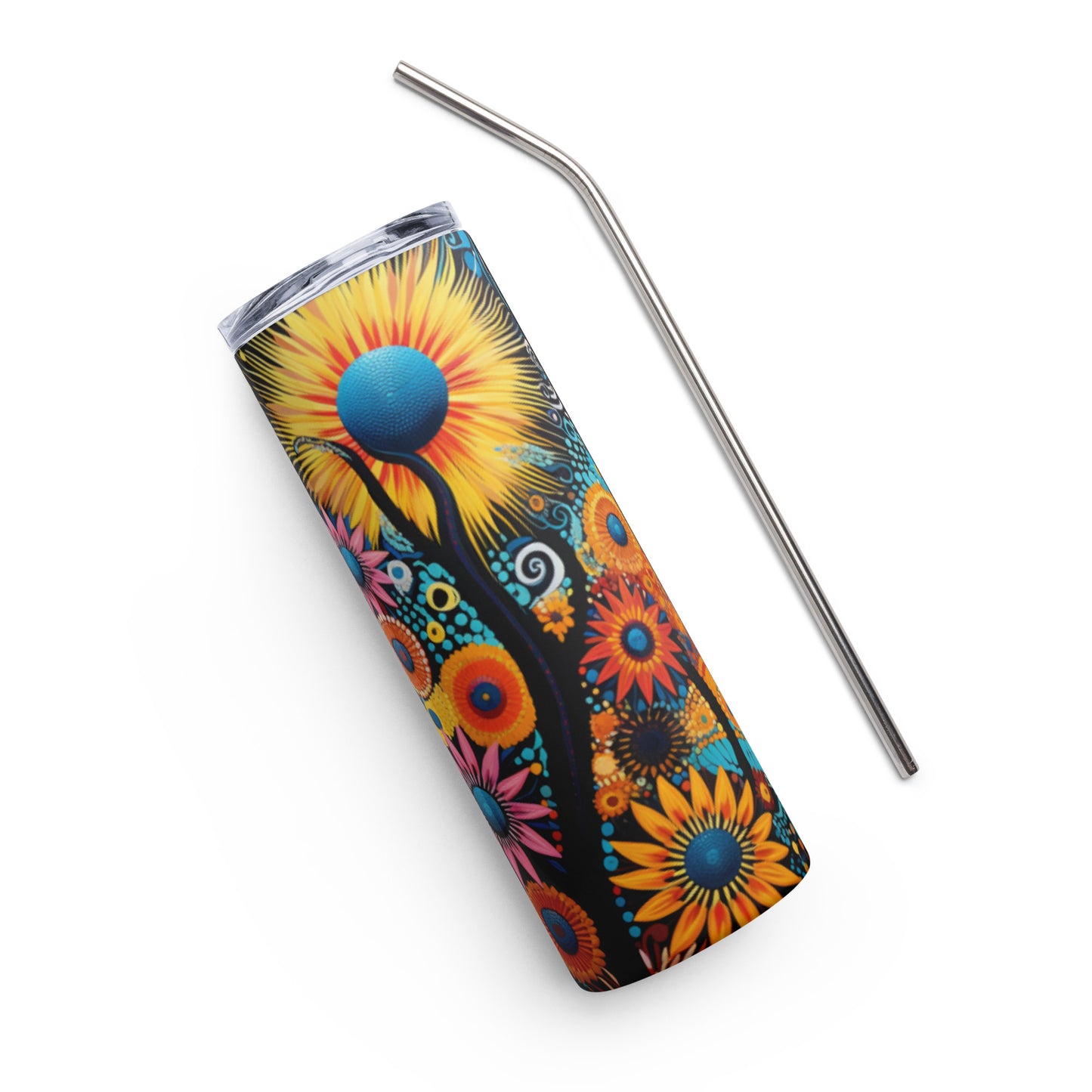 Psychedelic Floral Stainless steel tumbler