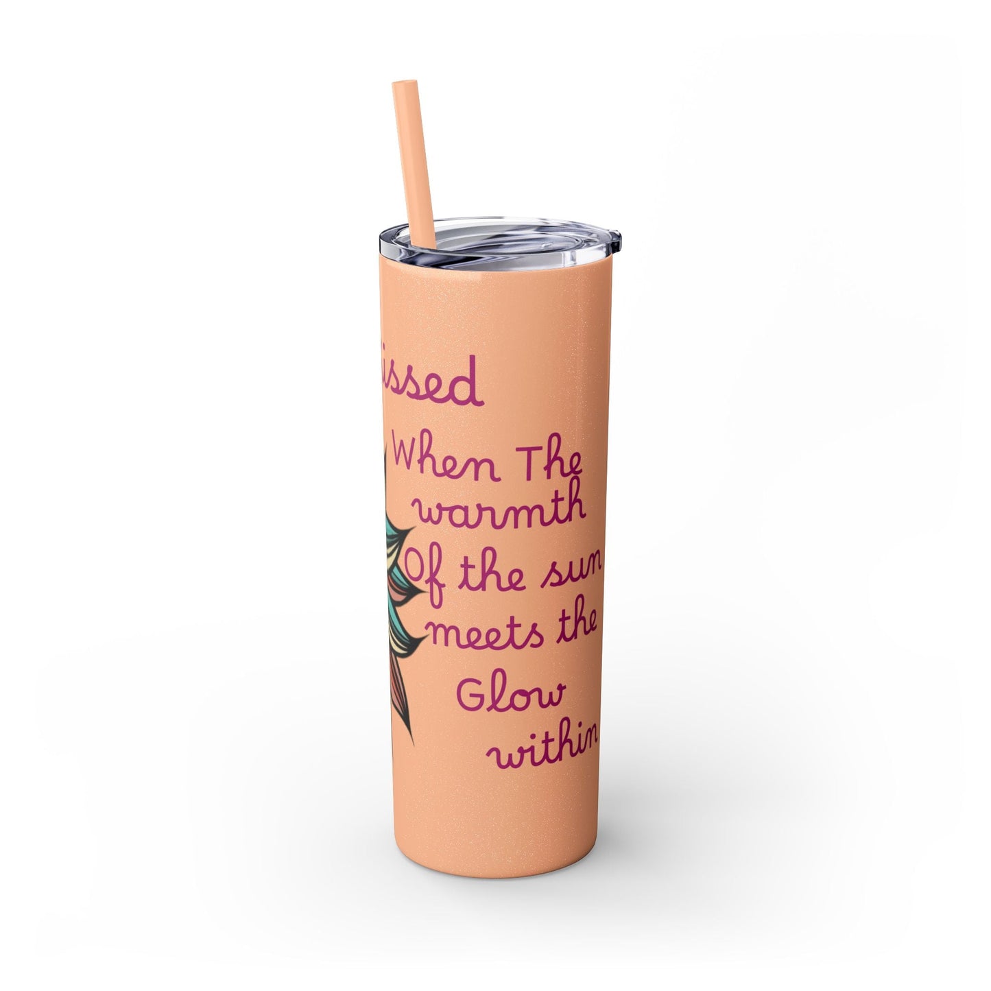 Sun Kissed Skinny Tumbler with Straw, 20oz - Ruppy's Creations