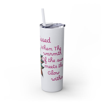 Sun Kissed Skinny Tumbler with Straw, 20oz - Ruppy's Creations