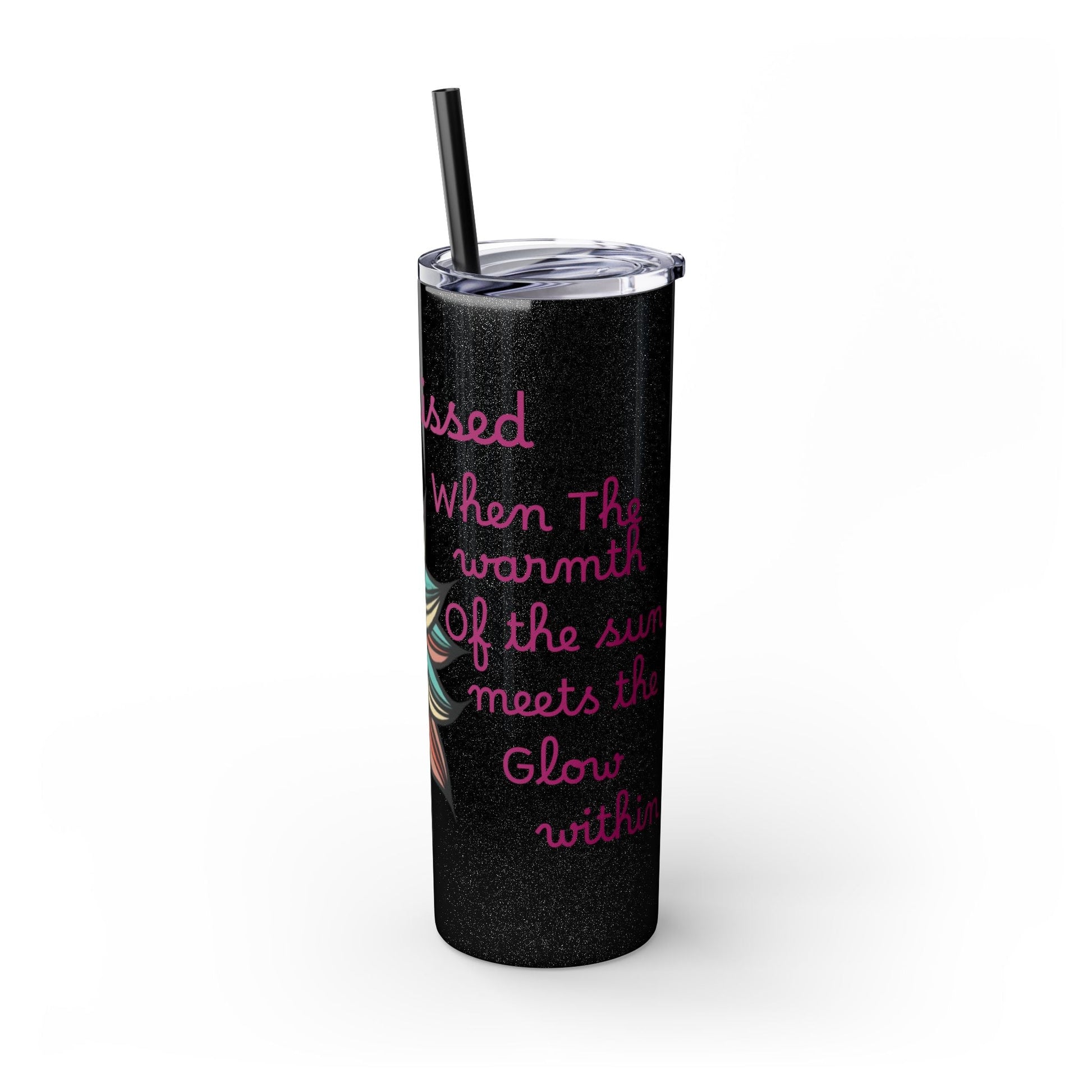 Sun Kissed Skinny Tumbler with Straw, 20oz - Ruppy's Creations