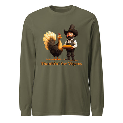 Thankful For Vegans Unisex Long Sleeve Tee - Ruppy's Creations