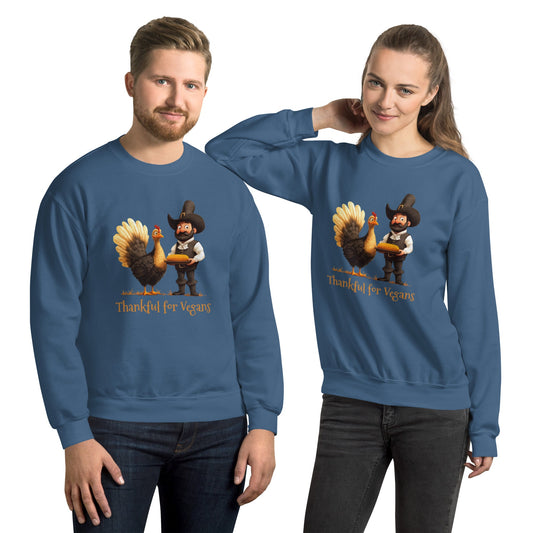 Thankful For Vegans Unisex Sweatshirt - Ruppy's Creations