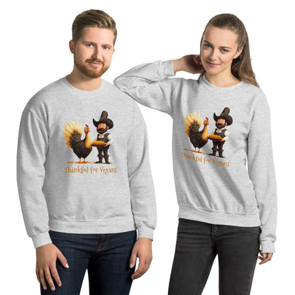 Thankful For Vegans Unisex Sweatshirt - Ruppy's Creations