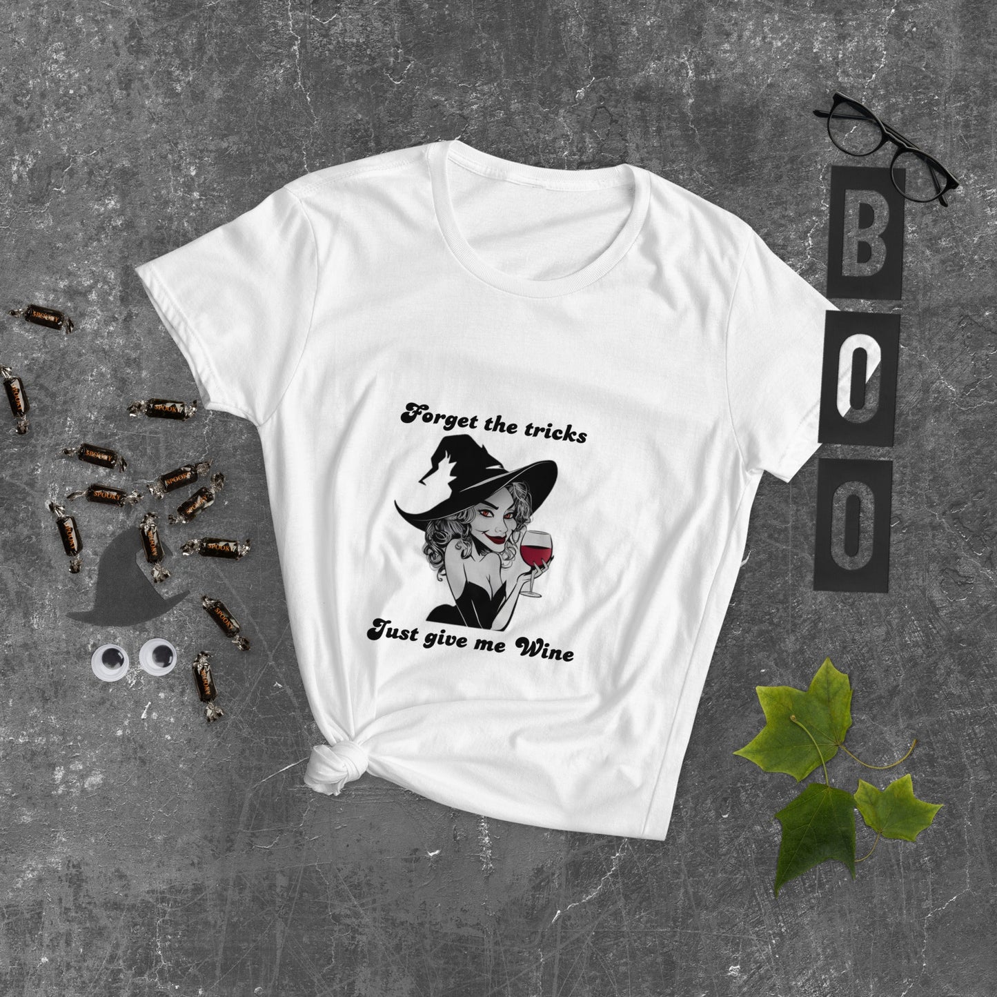 Tricks & Wine Women's Halloween T - shirt - Ruppy's Creations