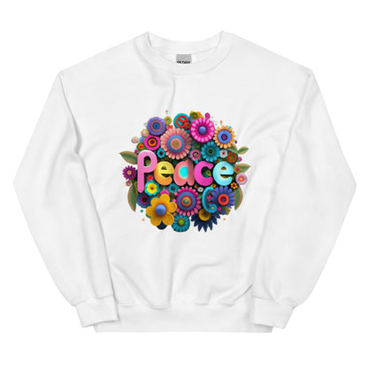 white sweatshirt printed