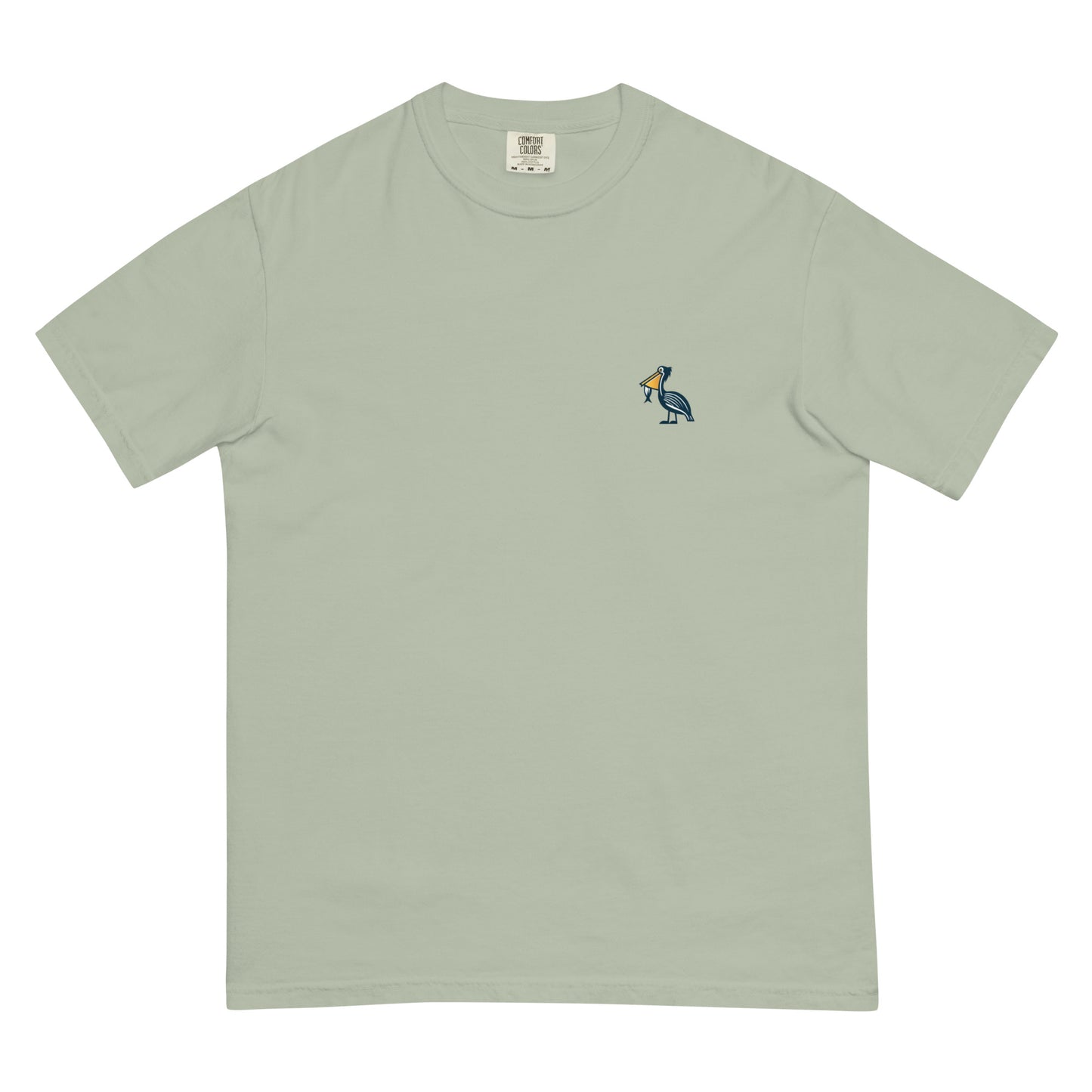 Swordfish back - Pelican Logo Front Men's Heavyweight T-shirt - up to 4x-lg