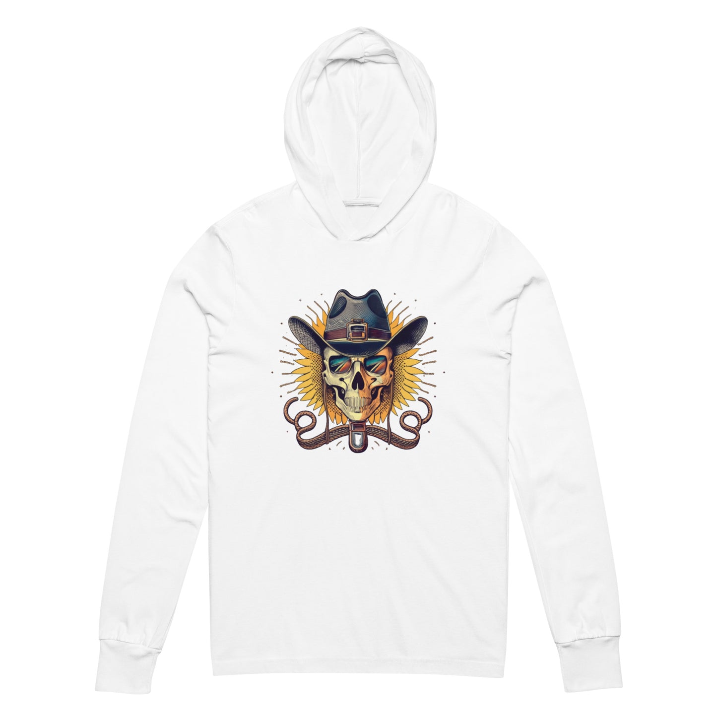 Cowboy Skull Men's Hooded long-sleeve tee