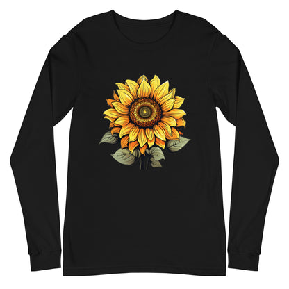 women's long sleeve t-shirt sunflower