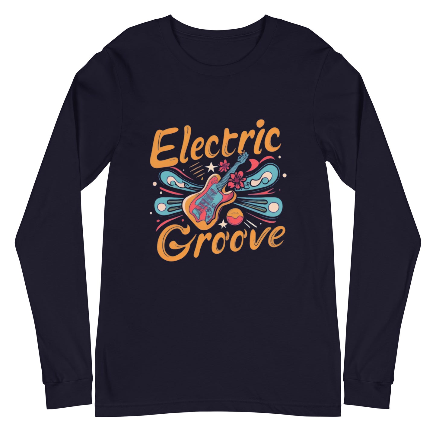 women's long sleeve t-shirt electric guitar 