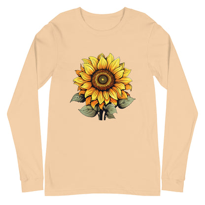 Women's sunflower long sleeve t-shirt