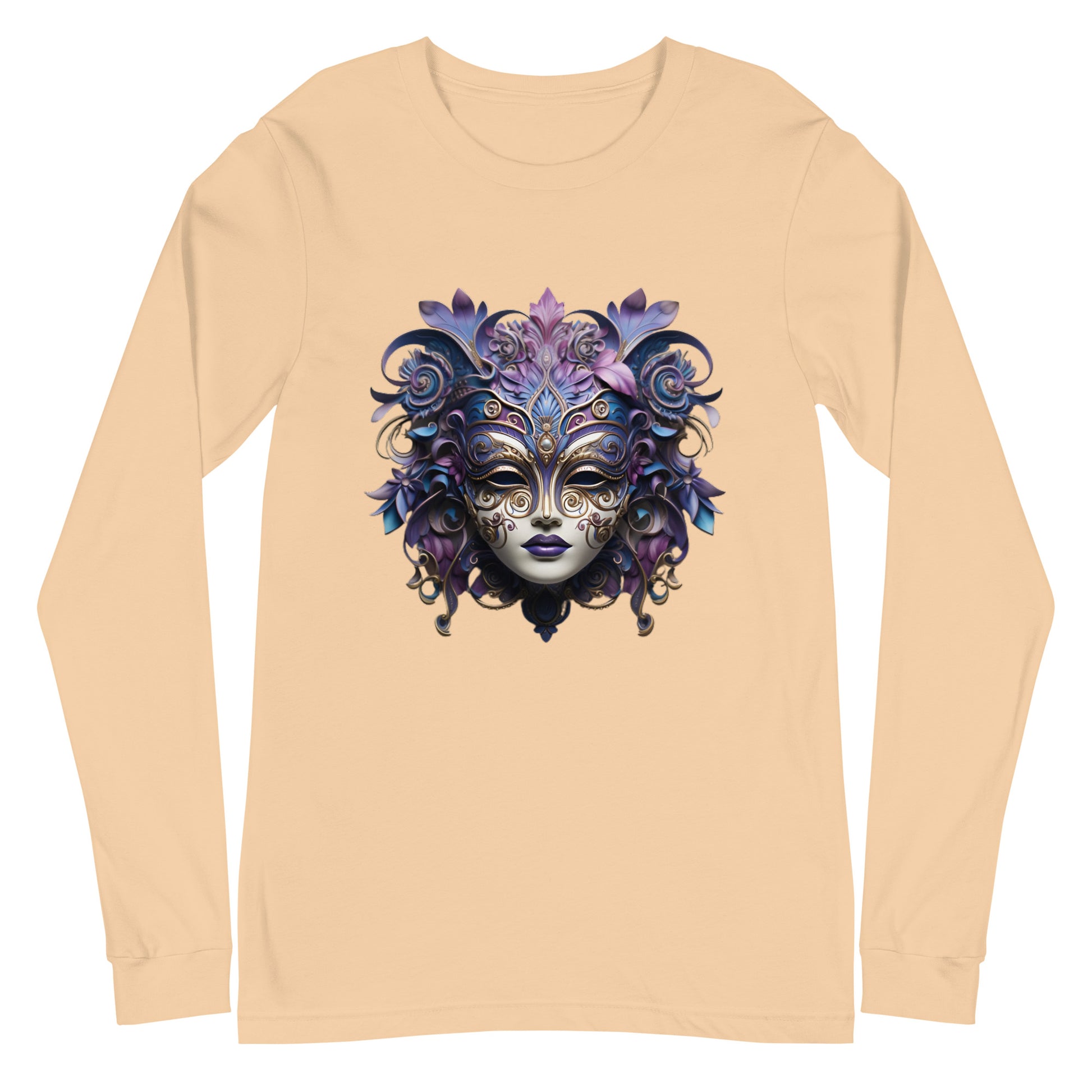 Mardi Gras mask long sleeve tee