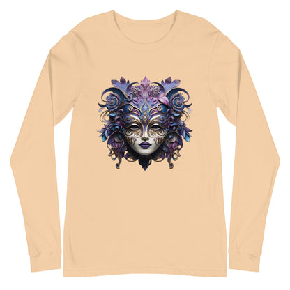 Mardi Gras mask long sleeve tee